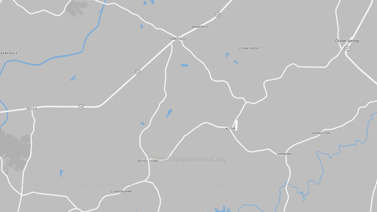 Transit Grade map of Alton, VA