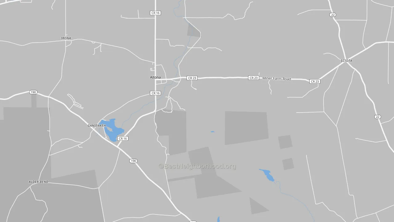 Transit Grade map of Altona, NY