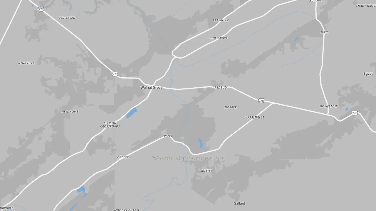 Transit Grade map of Altoona, AL