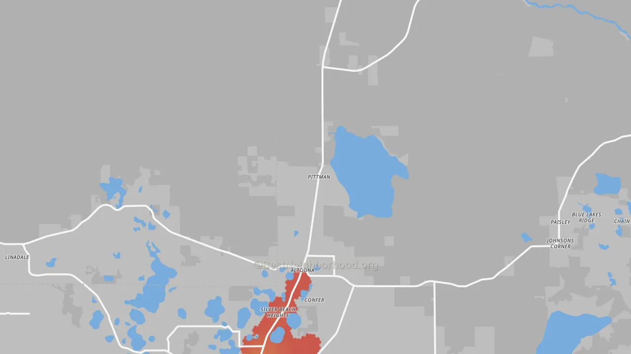 Transit Grade map of Altoona, FL