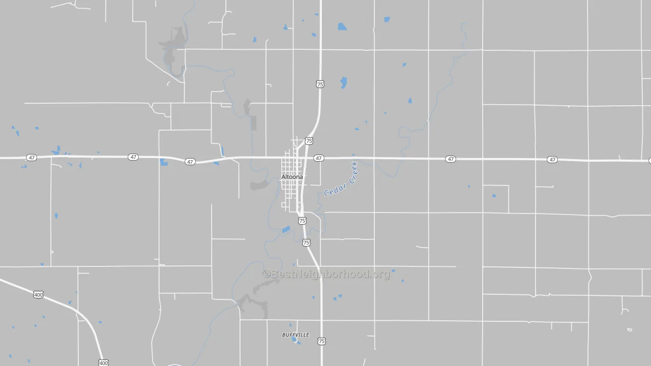 Transit Grade map of Altoona, KS