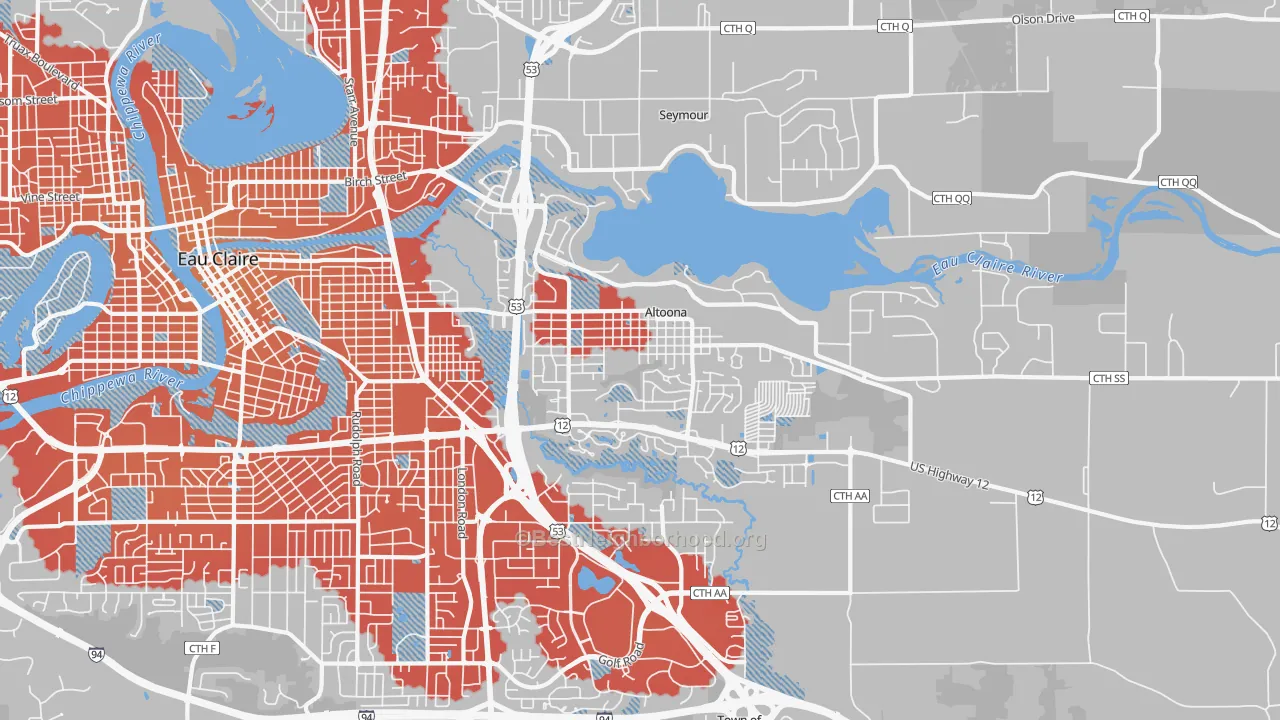 Transit Grade map of Altoona, WI