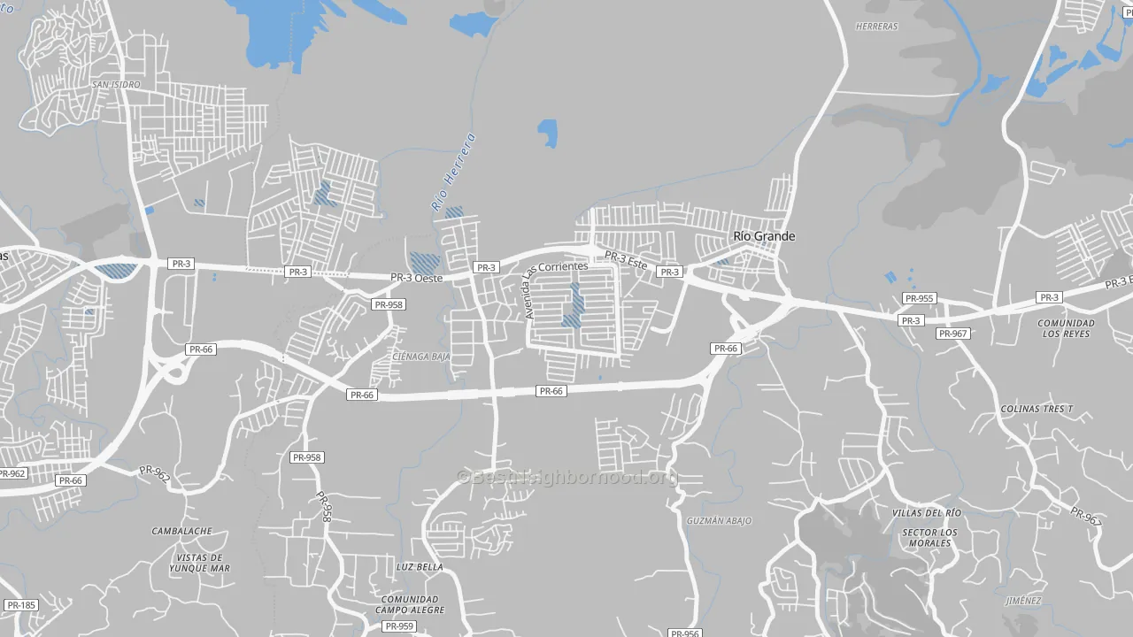Transit Grade map of Alturas de Rio Grande, Rio Grande, PR