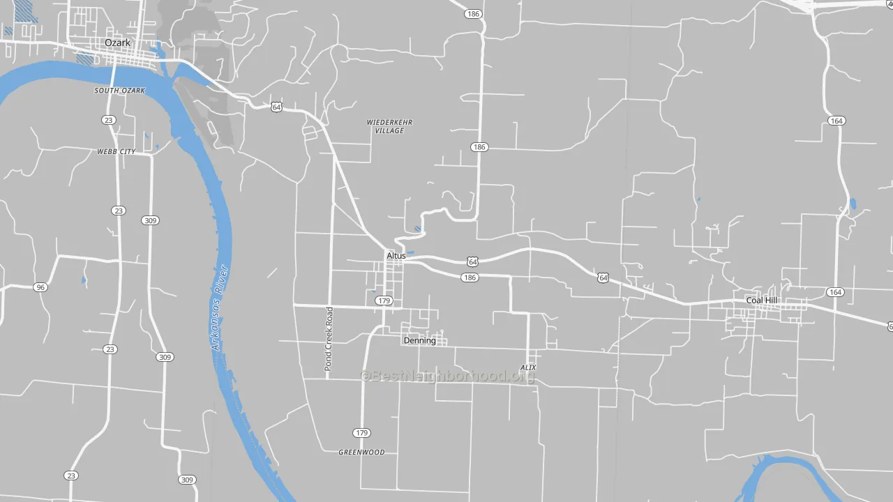 Transit Grade map of Altus, AR