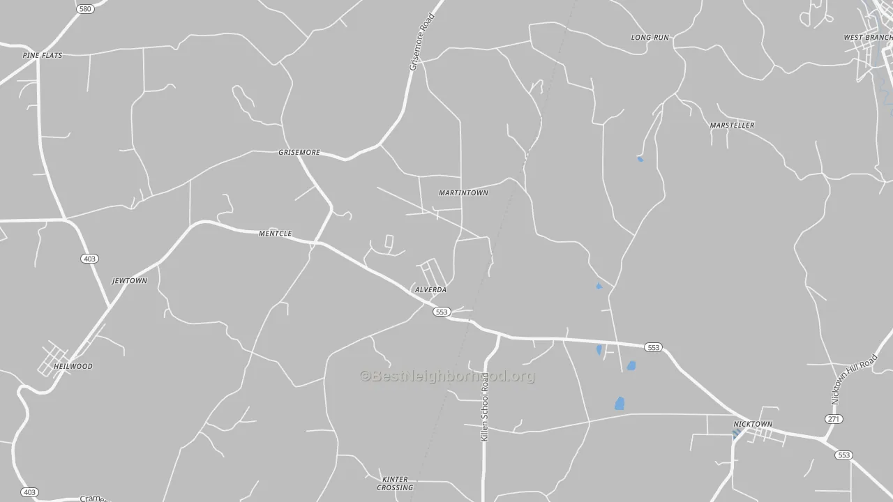 Transit Grade map of Alverda, PA