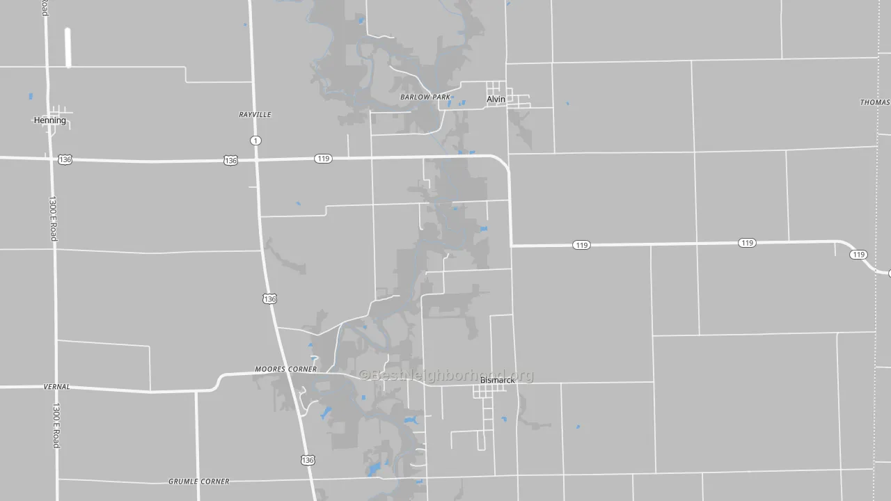 Transit Grade map of Alvin, IL