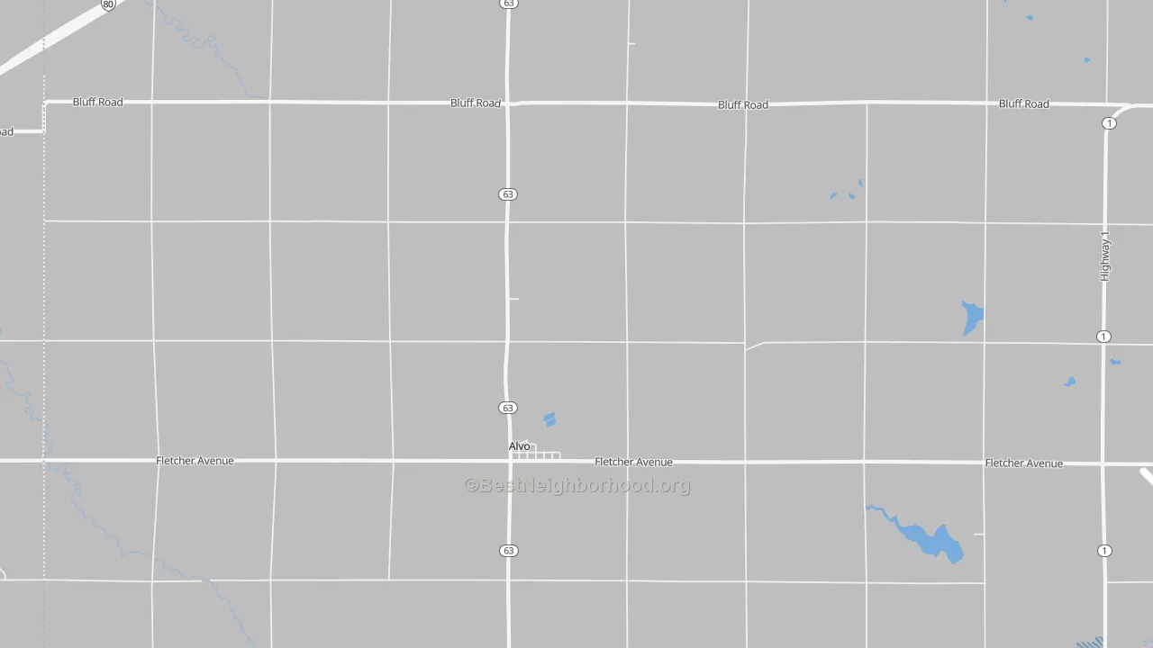 Transit Grade map of Alvo, NE
