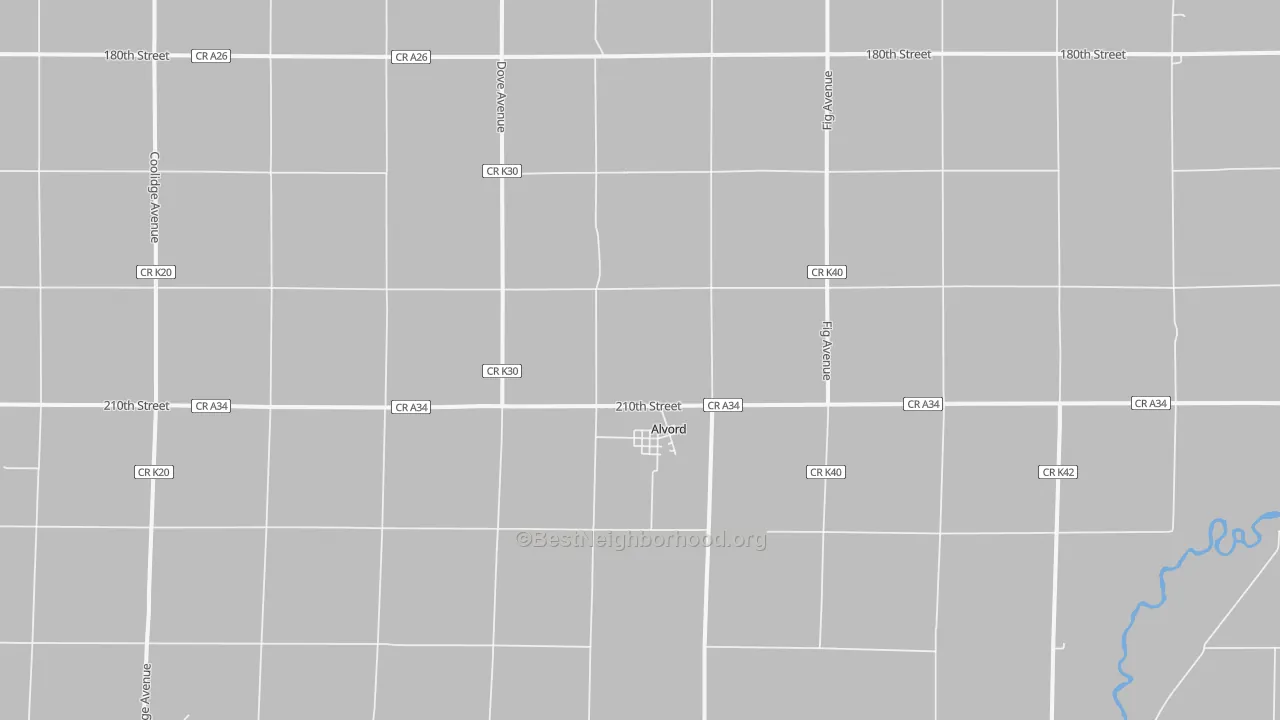 Transit Grade map of Alvord, IA