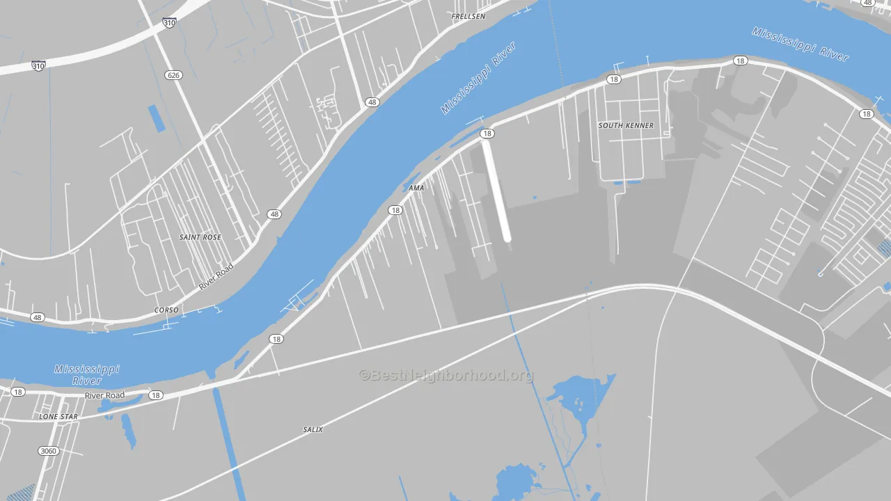 Transit Grade map of Ama, LA