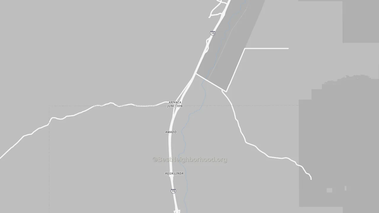Transit Grade map of Amado, AZ