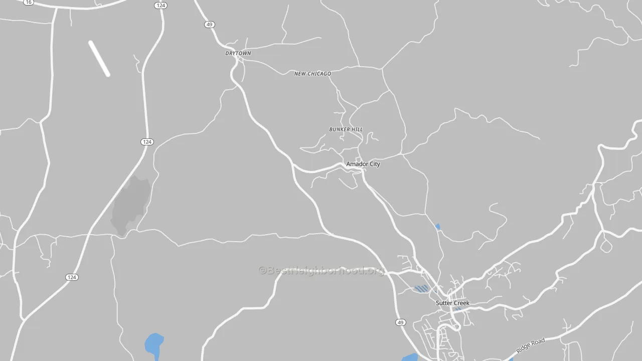 Transit Grade map of Amador City, CA