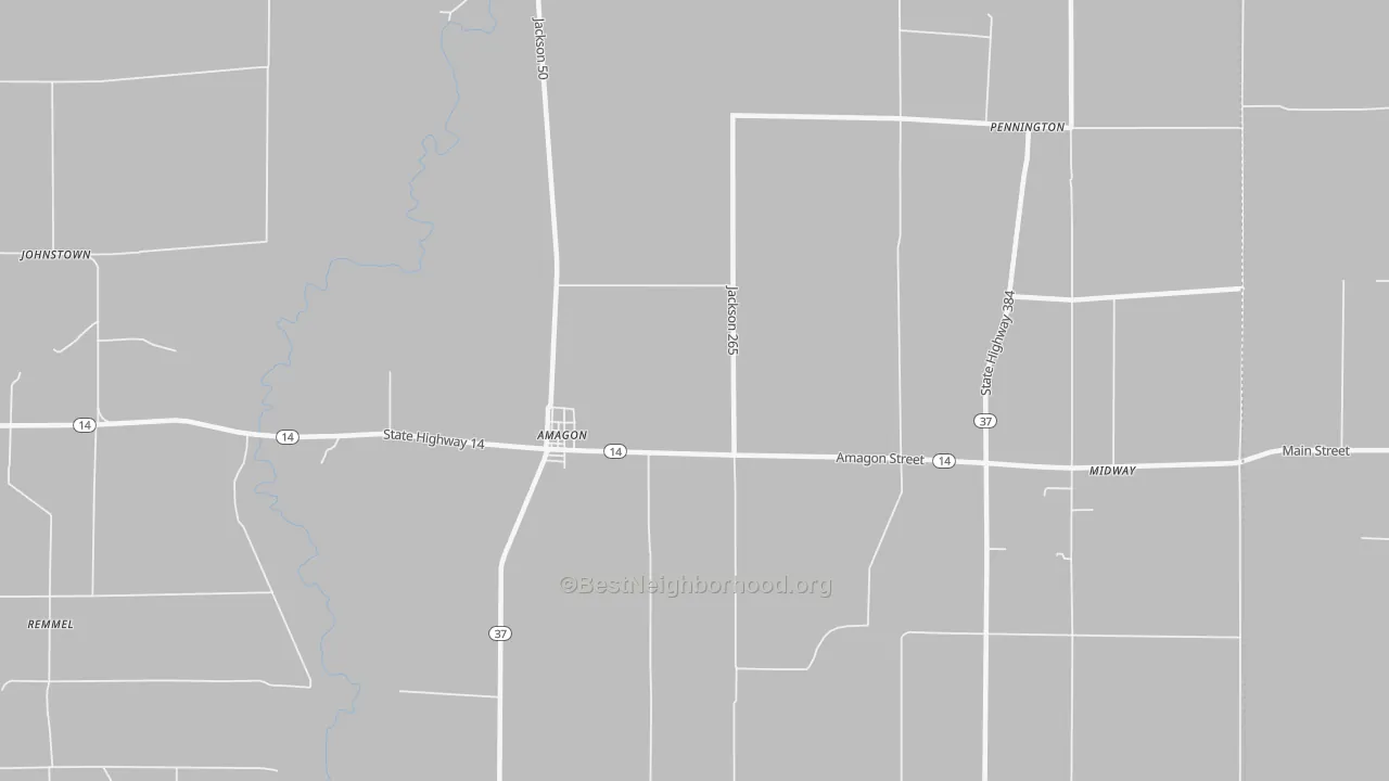 Transit Grade map of Amagon, AR