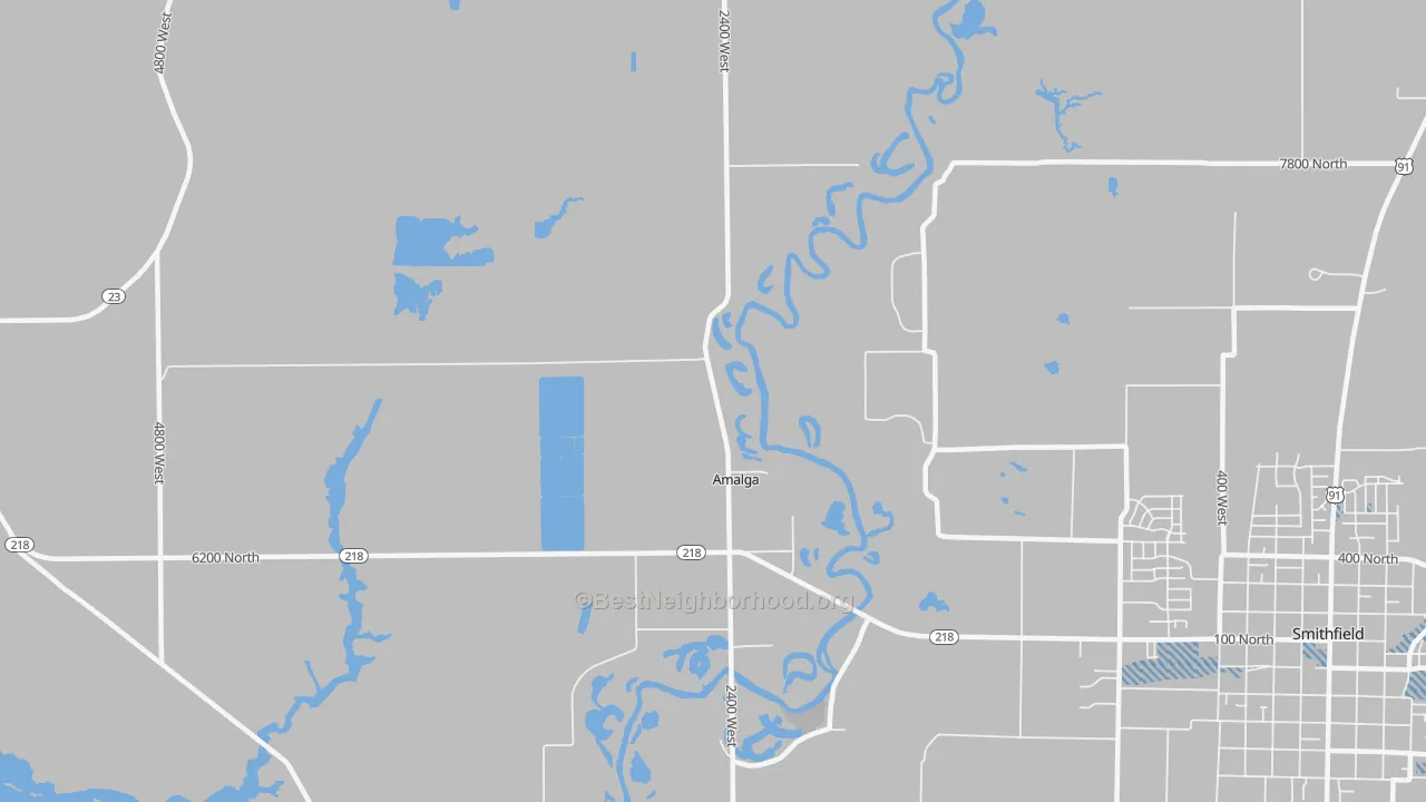Transit Grade map of Amalga, UT