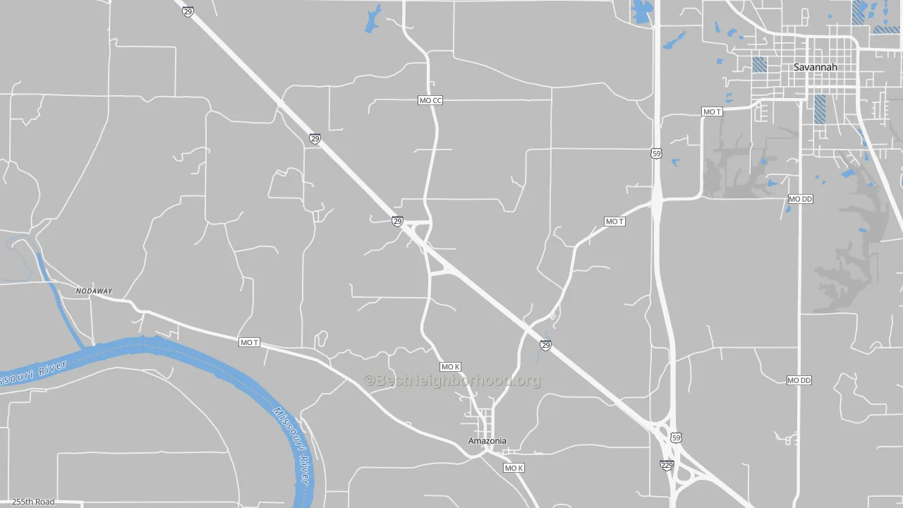 Transit Grade map of Amazonia, MO