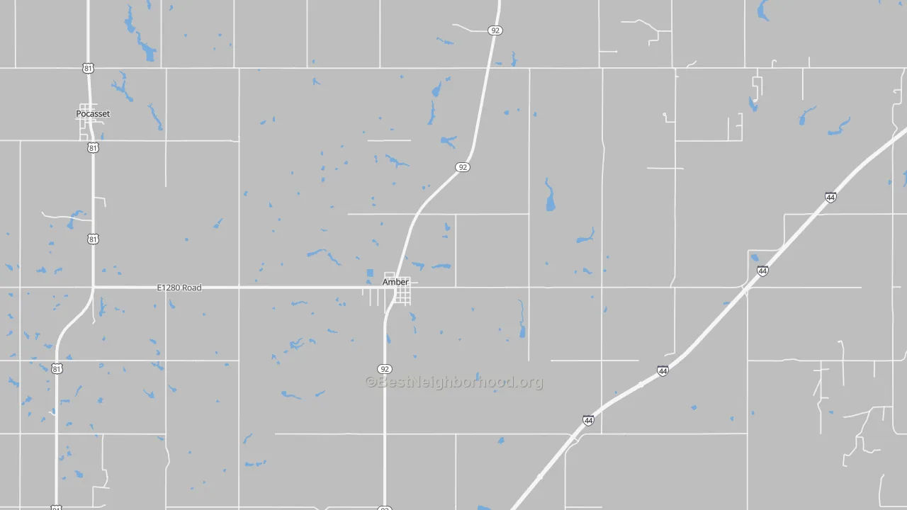 Transit Grade map of Amber, OK
