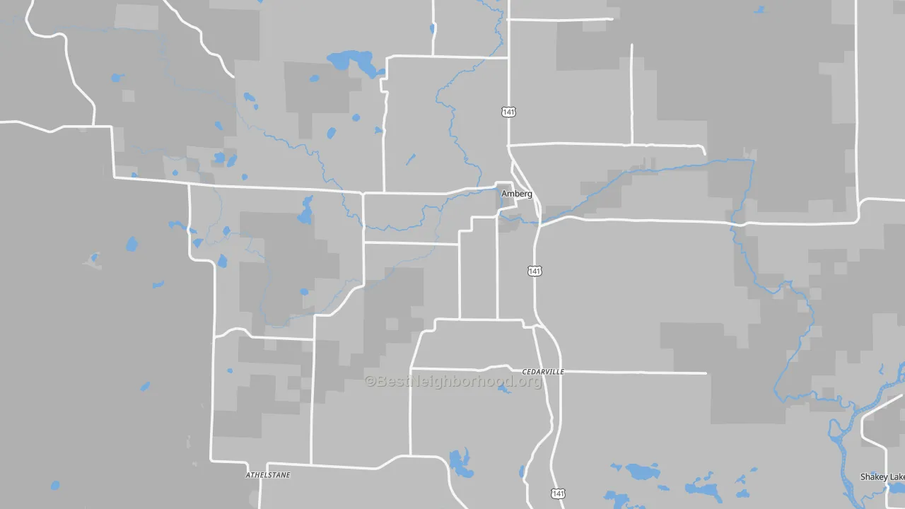 Transit Grade map of Amberg, WI