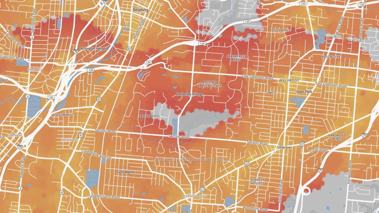 Transit Grade map of Amberley, OH
