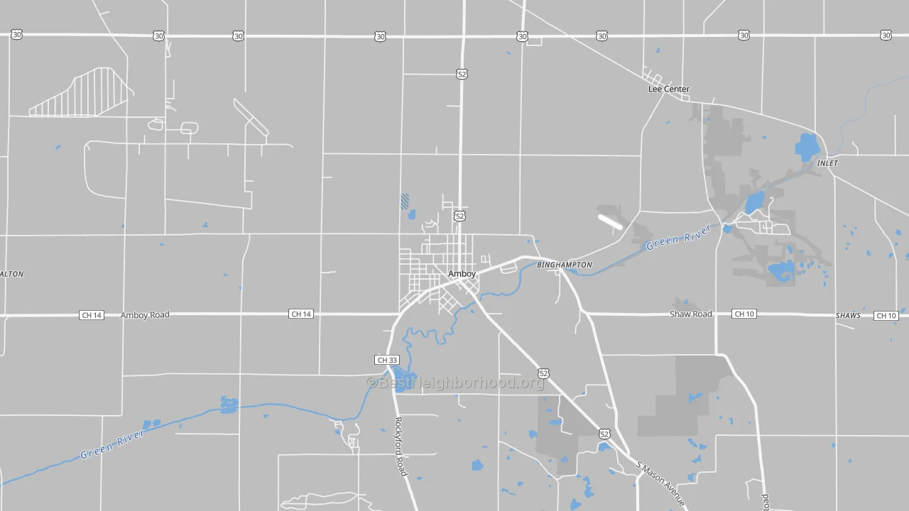 Transit Grade map of Amboy, IL
