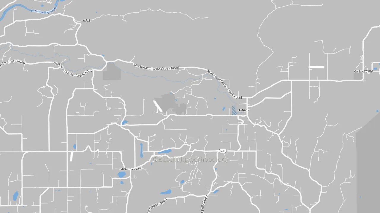 Transit Grade map of Amboy, WA