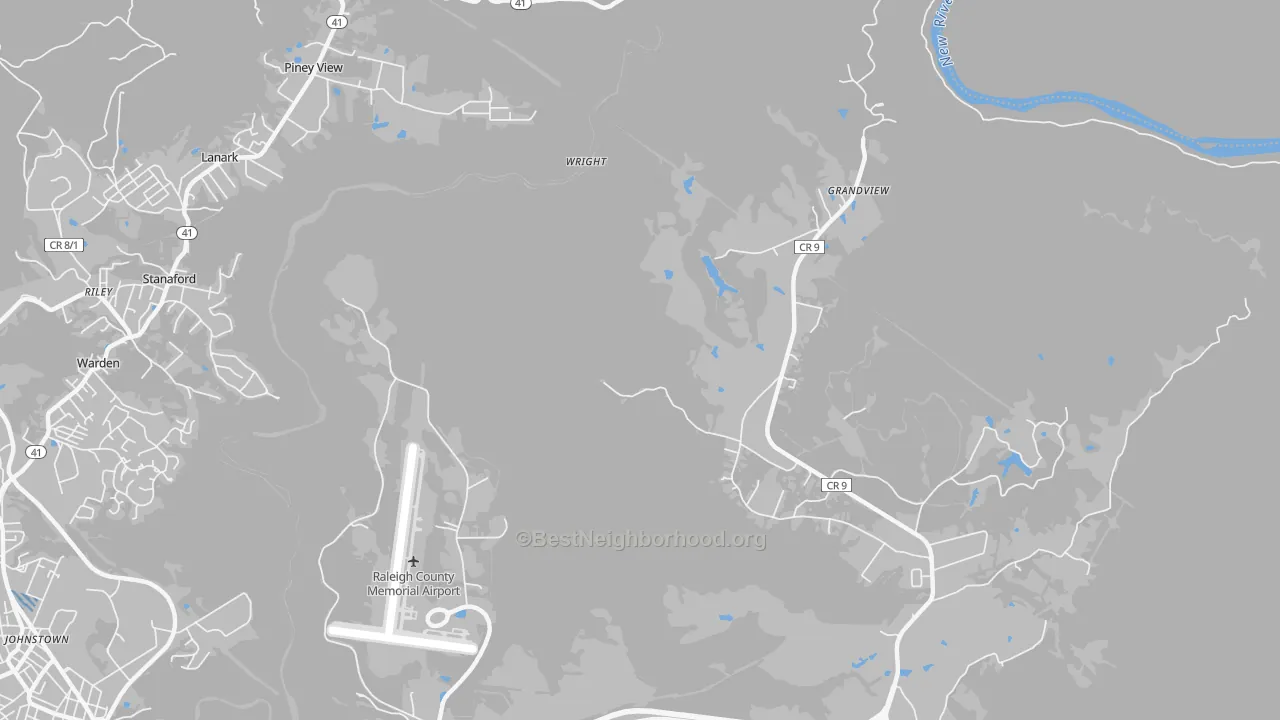 Transit Grade map of Ameagle, WV