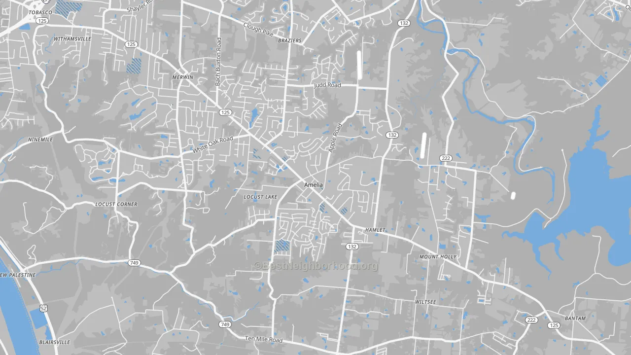 Transit Grade map of Amelia, OH