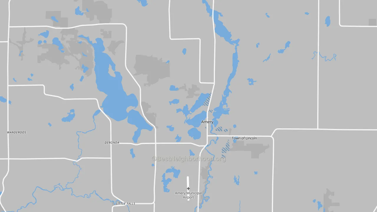 Transit Grade map of Amery, WI