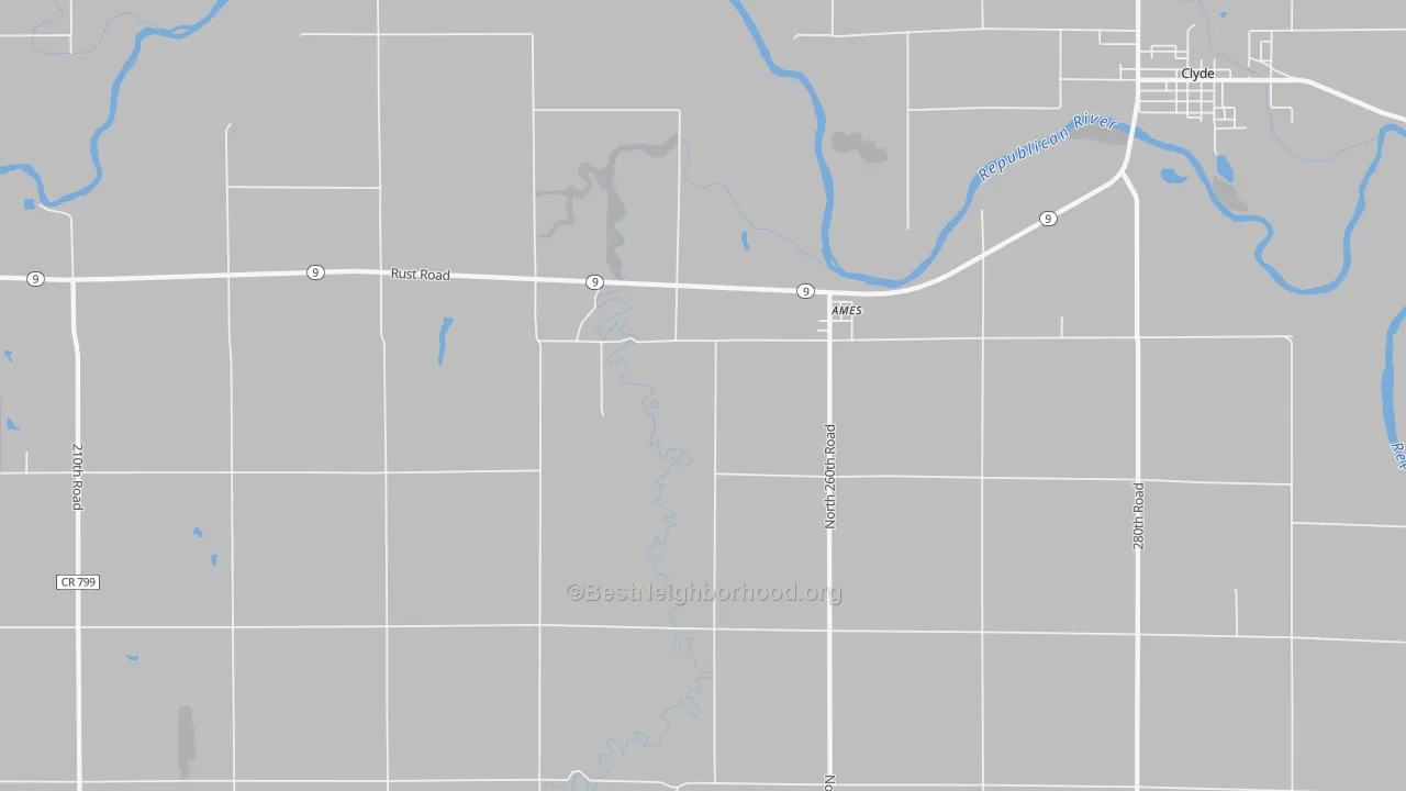Transit Grade map of Ames, KS