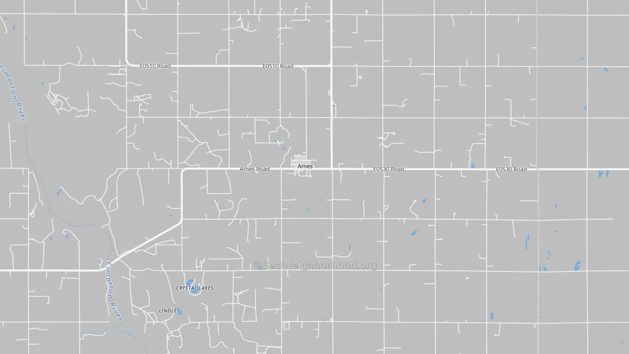 Transit Grade map of Ames, OK