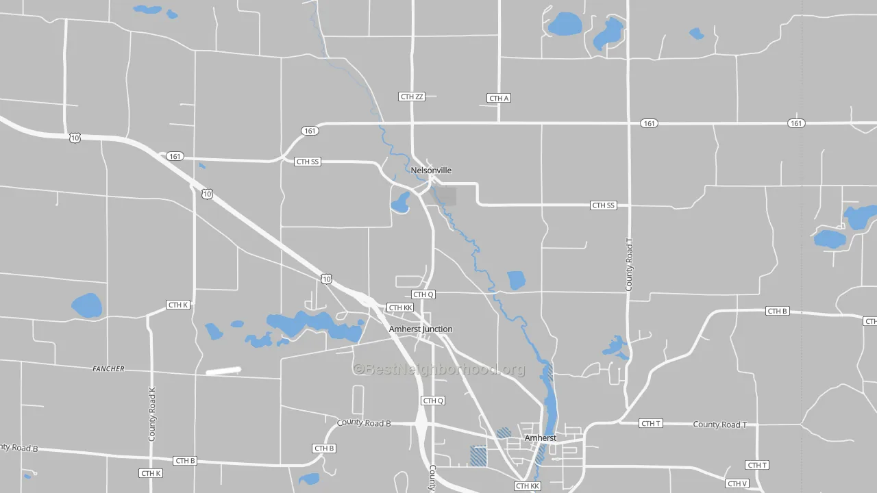 Transit Grade map of Amherst Junction, WI