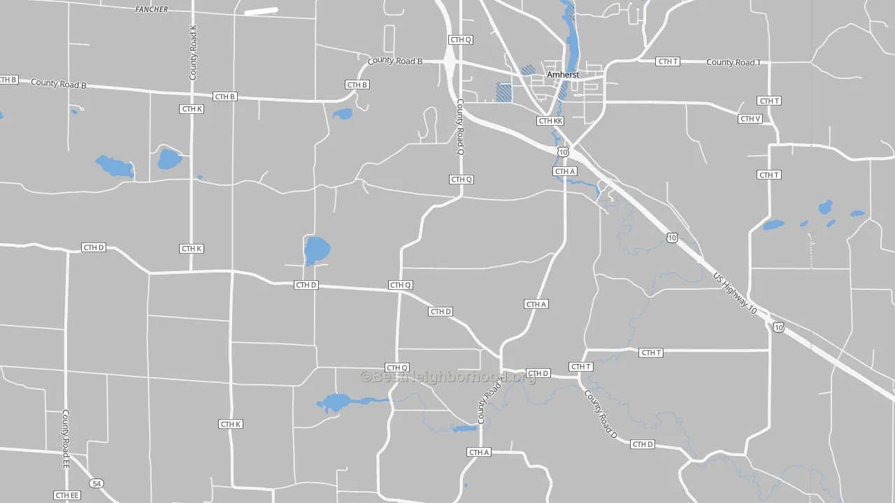 Transit Grade map of Amherst, WI