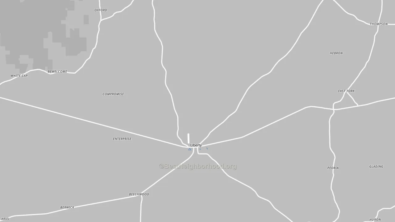 Transit Grade map of Amite County, MS