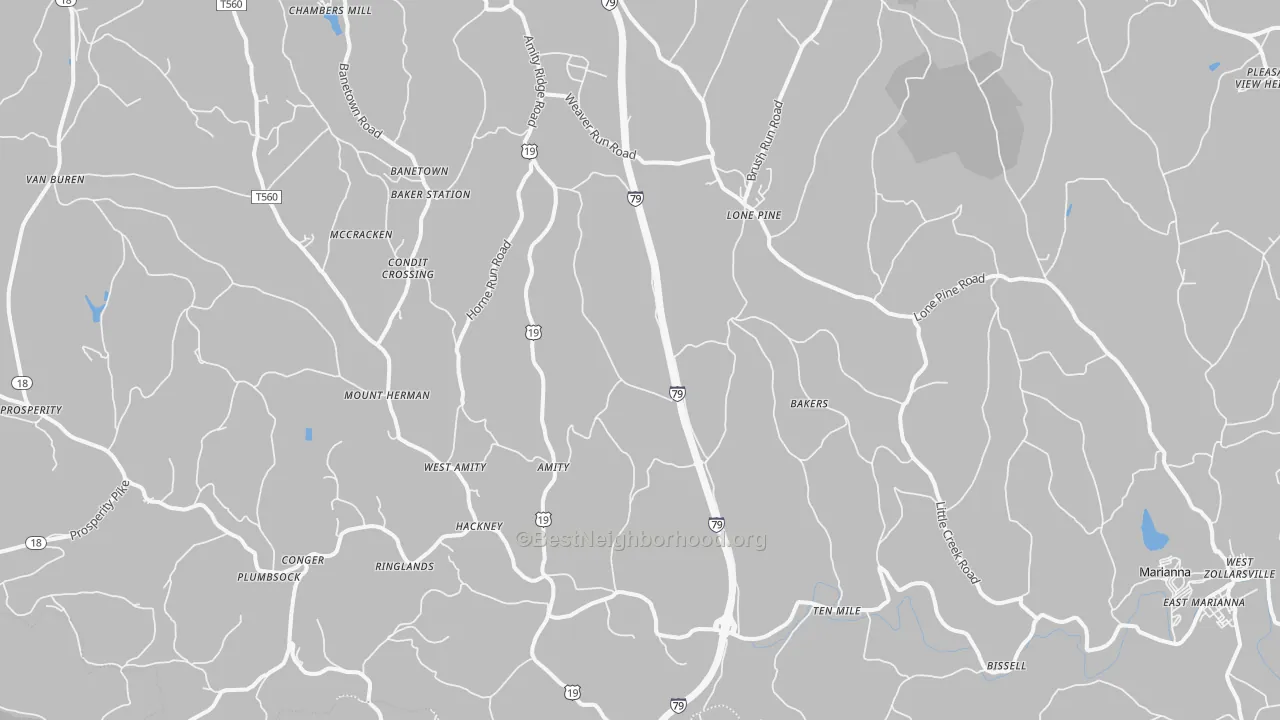 Transit Grade map of Amity, PA