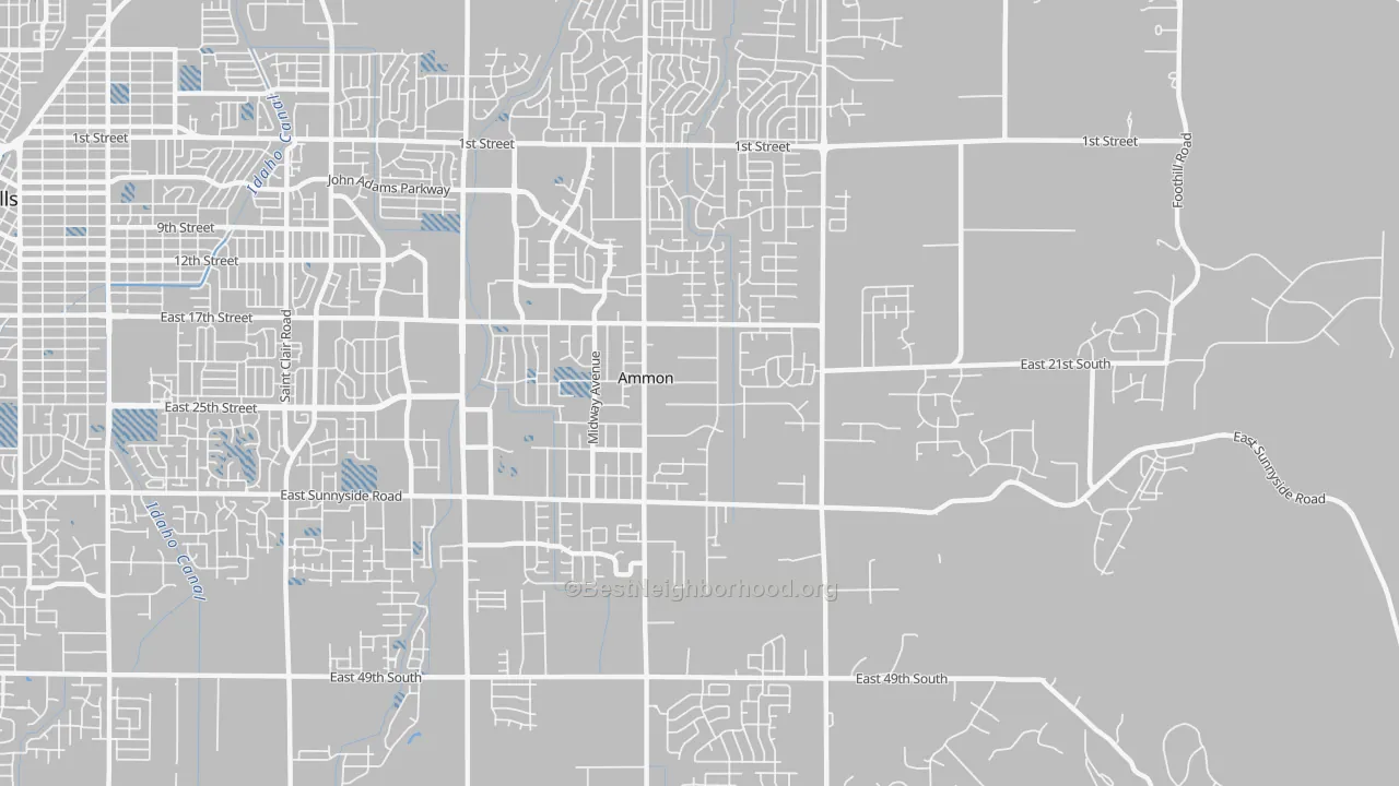 Transit Grade map of Ammon, ID