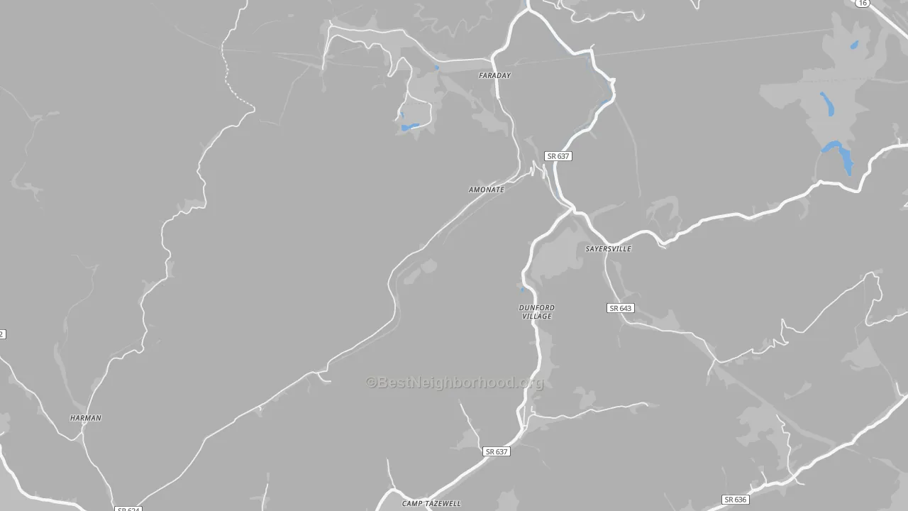 Transit Grade map of Amonate, VA