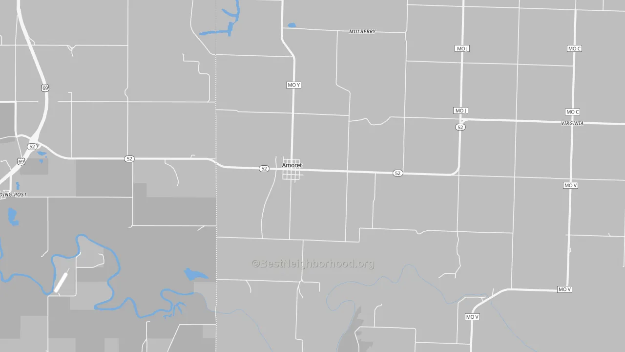 Transit Grade map of Amoret, MO