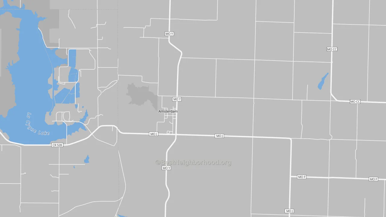 Transit Grade map of Amsterdam, MO