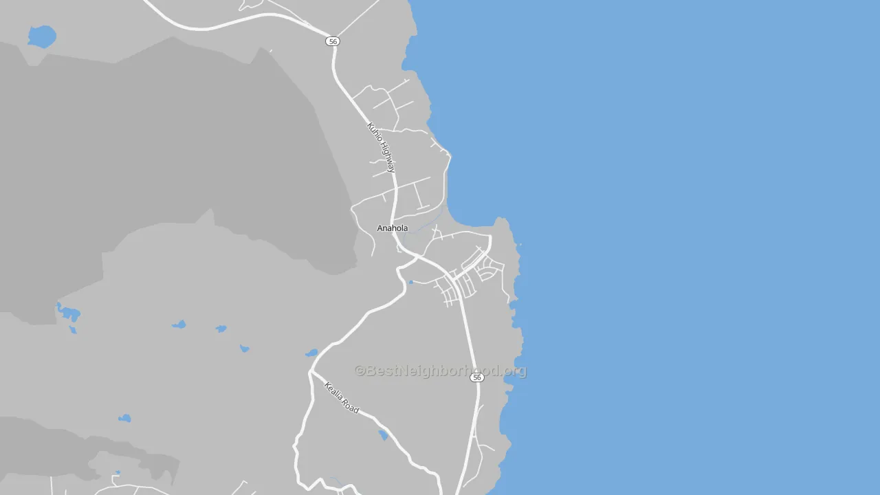 Transit Grade map of Anahola, HI