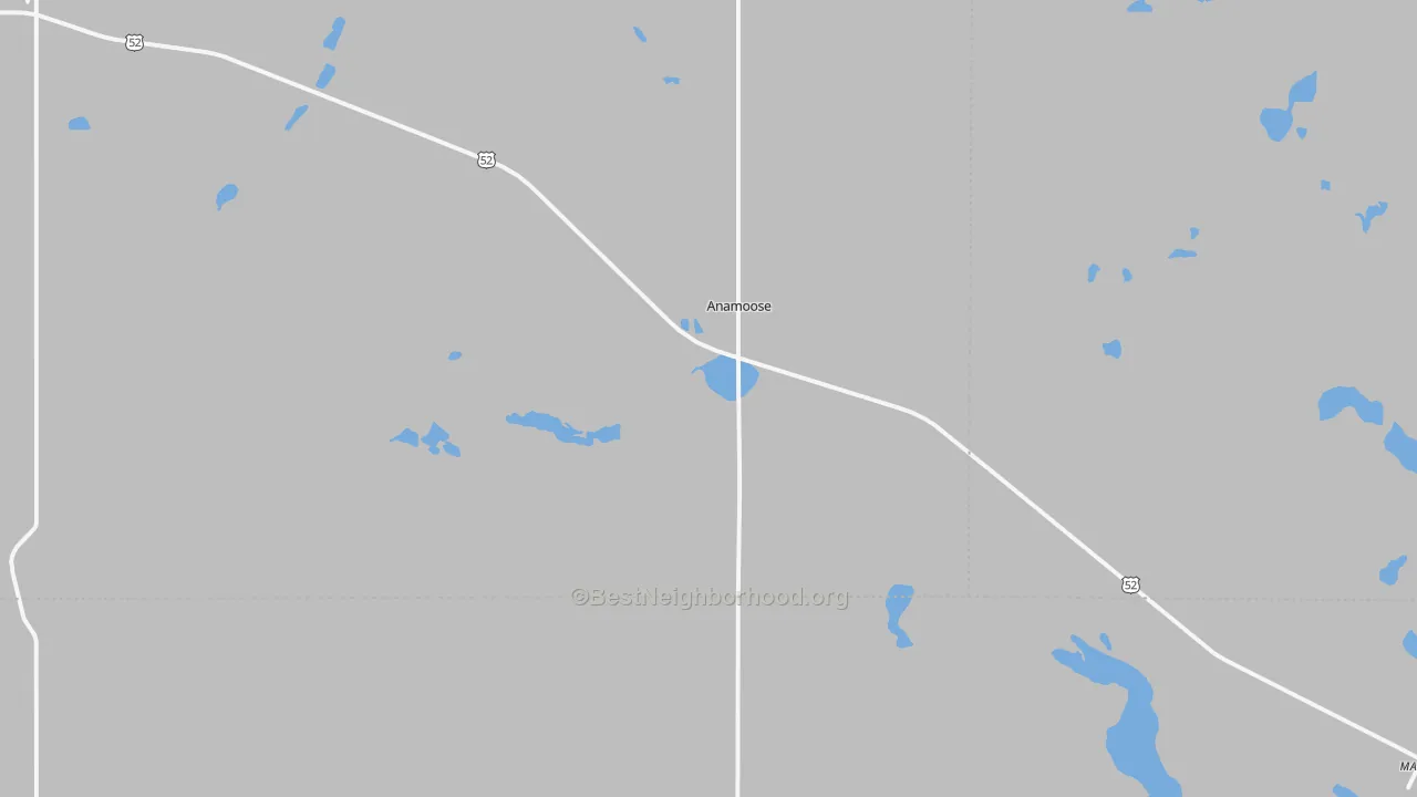 Transit Grade map of Anamoose, ND