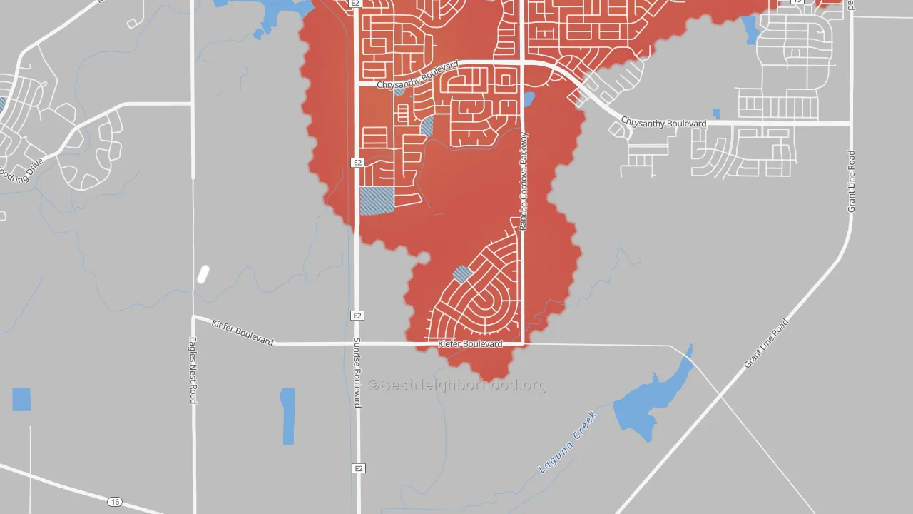 Transit Grade map of Anatolia Village, Rancho Cordova, CA