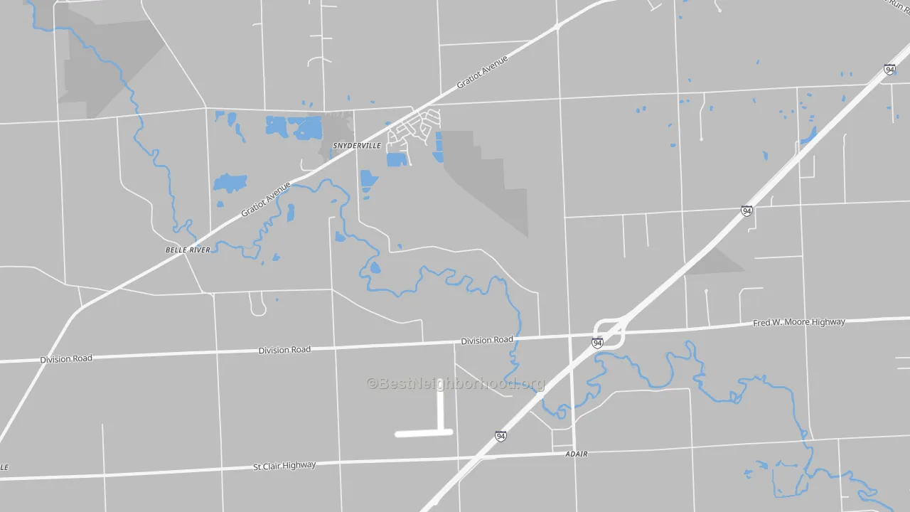 Transit Grade map of Anchorville, MI