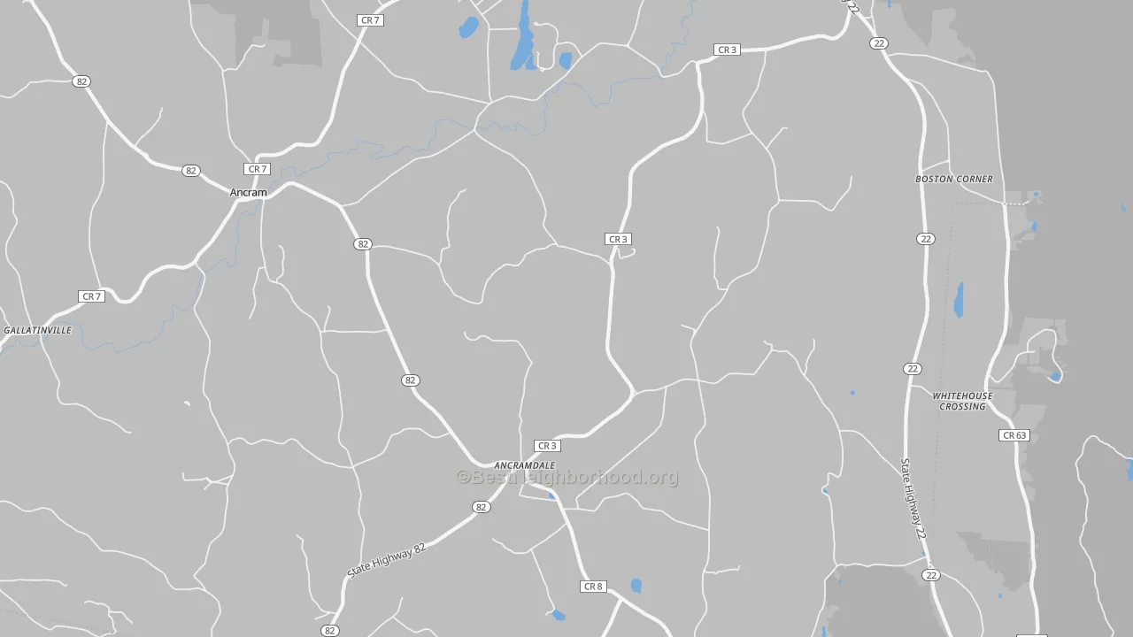 Transit Grade map of Ancramdale, NY