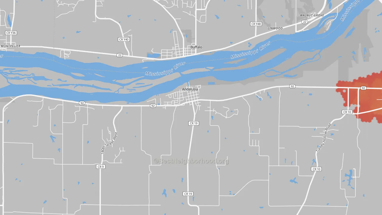 Transit Grade map of Andalusia, IL