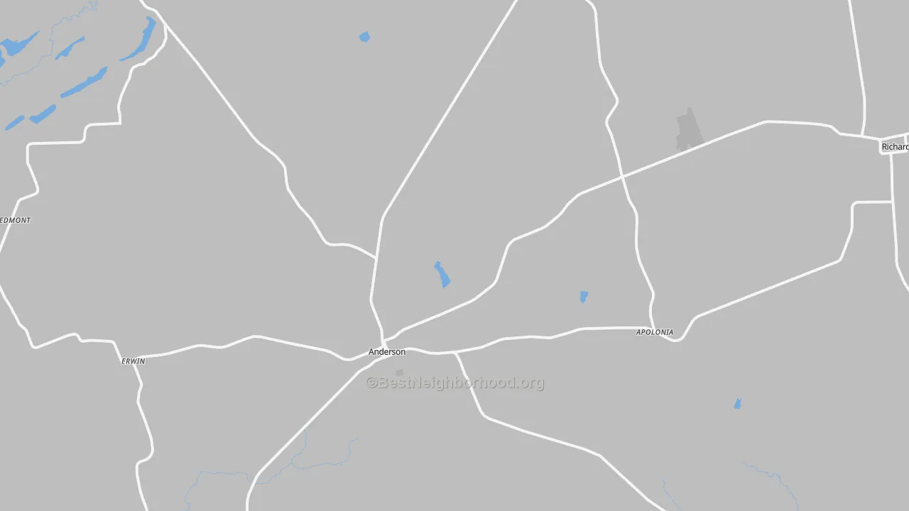 Transit Grade map of Anderson, TX