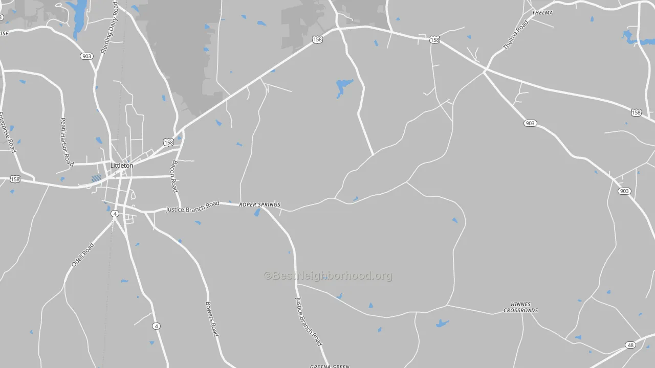 Transit Grade map of Andersons Crossroads, NC