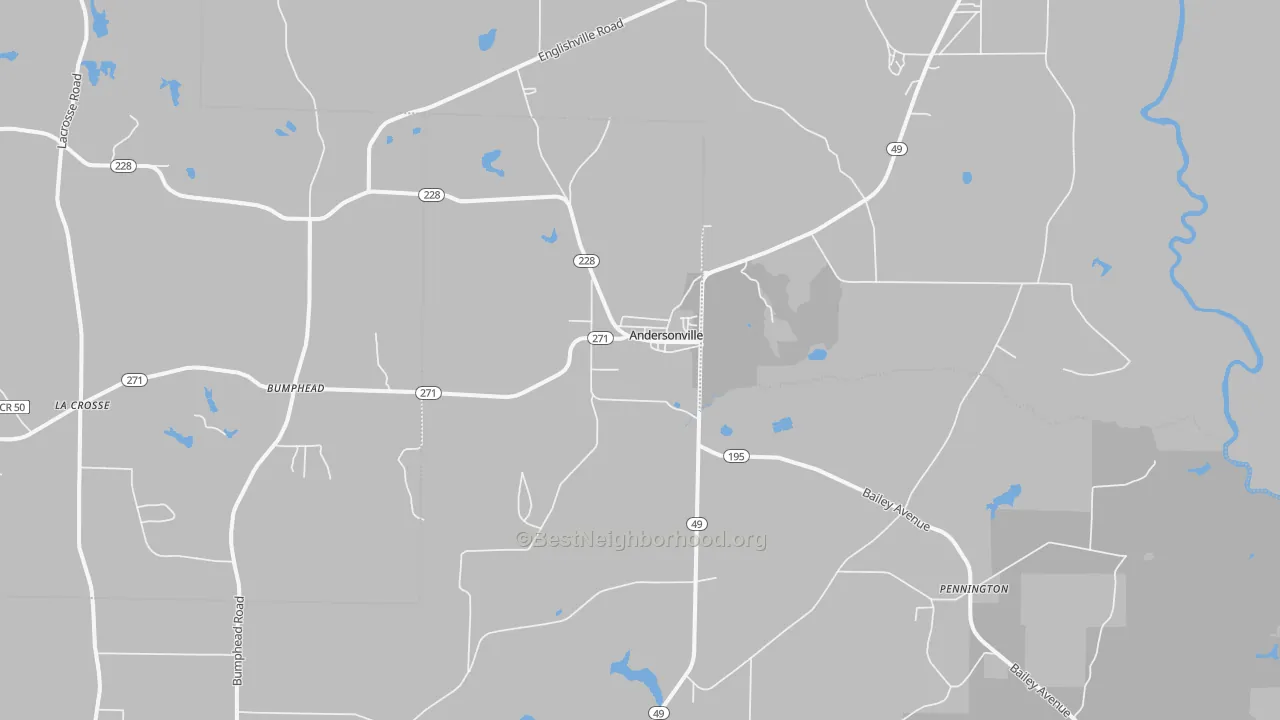 Transit Grade map of Andersonville, GA