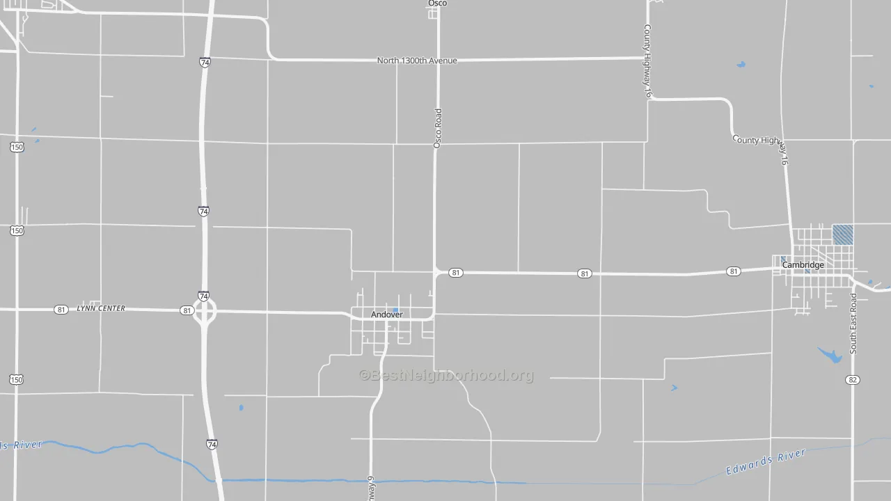 Transit Grade map of Andover, IL