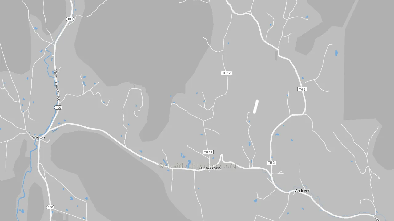 Transit Grade map of Andover, VT