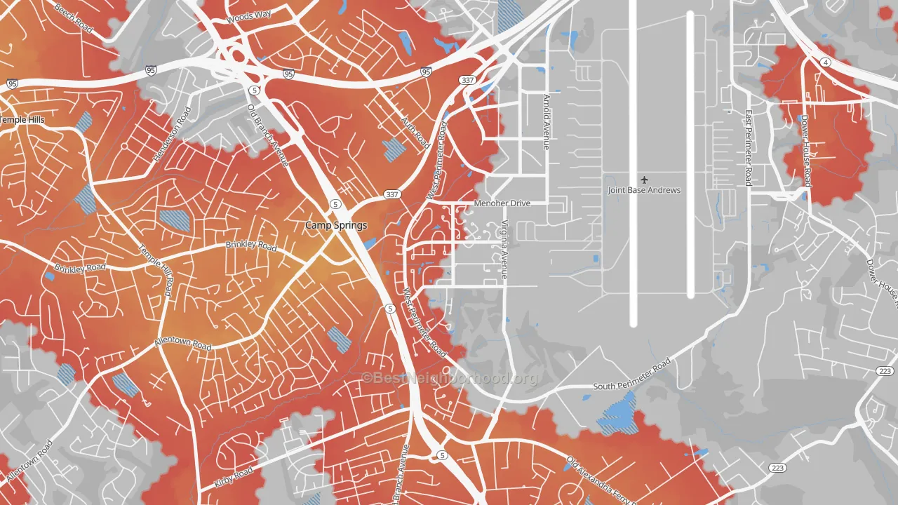 Transit Grade map of Andrews AFB, MD