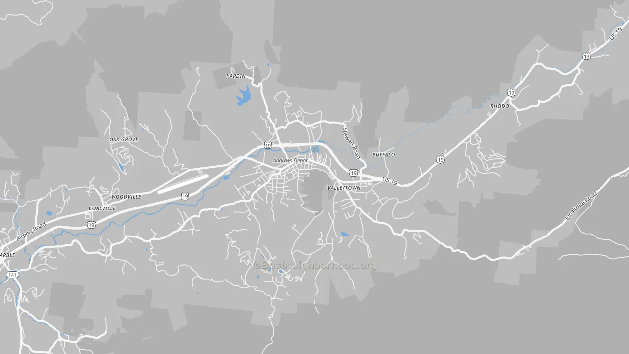 Transit Grade map of Andrews, NC