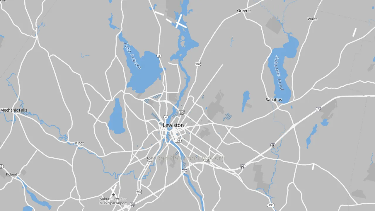 Transit Grade map of Androscoggin County, ME